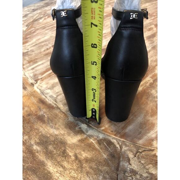 Sam Edelman Yaro Sandals Leather Ankle Strap Chunky Block Heels Black NWT Sz 8.5 - Picture 7 of 11